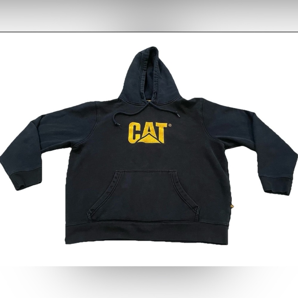 Y2K vintage Caterpillar Cat pullover hoodie size XL hooded sweatshirt